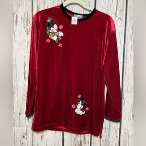 Walt Disney World Velvet Christmas Tunic Top XL